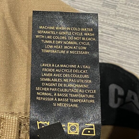 CAT Caterpillar Utility Work Pants Mens 38 x 30 Brown Flex Waistband Cell Pocket - Picture 15 of 16